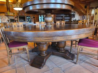 Mesa Roble Frances Macizo Giratoria