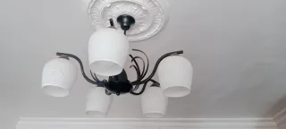 Lámpara de salón cristal y metal