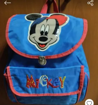 Mochila Escolar Mickey Mouse Azul