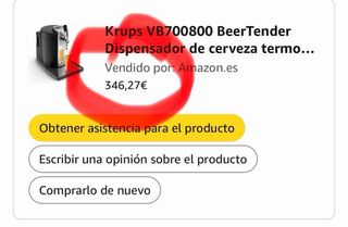 Máquina de cerveza Krups BeerTender VB700800
