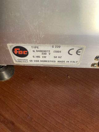 Cortadora de fiambre FAC Eurocort.