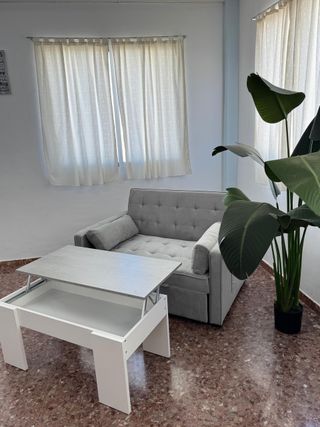 Sofá cama + mesa elevable moderno