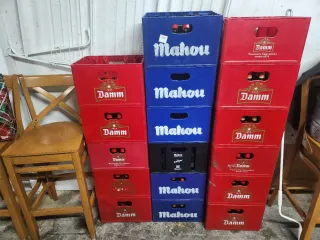 Cajas Cerveza Estrella Damm Vacías