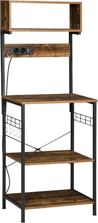 Mueble industrial con enchufes