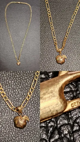 Cadena 18k Eslabón ADN con Manzana UNICA!
