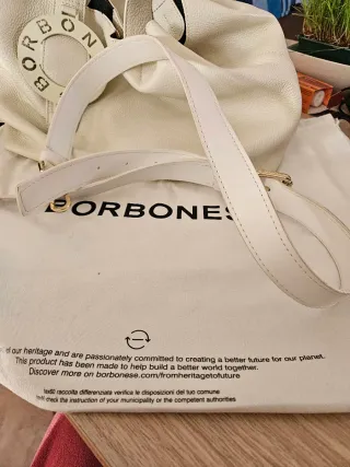 Borsa Borbonese Pelle Bianca
