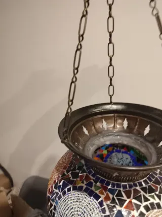 Lámpara de techo árabe mosaico