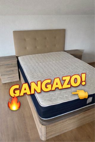 Letto con contenitore e materasso in memory foam