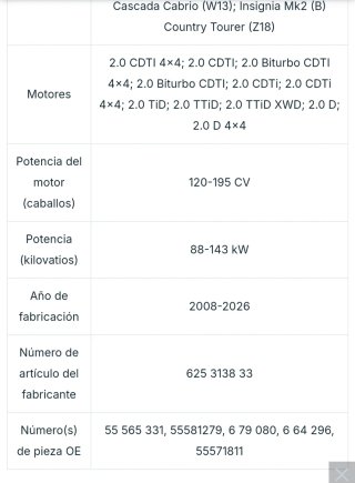 Embrague Opel insignia 2.0 CDTI
