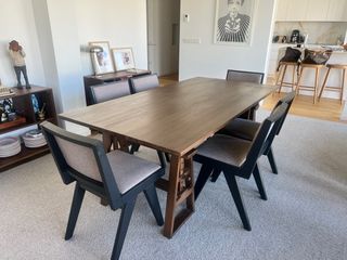Mesa de comedor de roble 2m x 1m