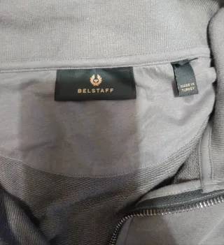 Sudadera Belstaff Media Cremallera Gris Talla 2XL