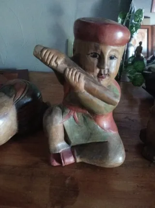 5 unidades Figuras de madera coleccionables