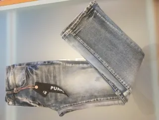 Purple Brand Jeans Acampanados Lavado Gris