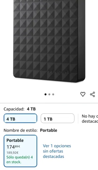 Disco Duro Externo Seagate 4TB