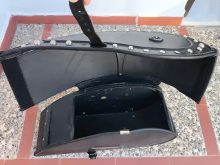 Maletas Moto Viking Bags Cuero Negro