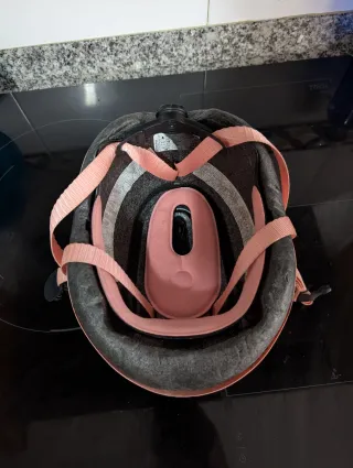 Casco Btwin rosa talla 2XS