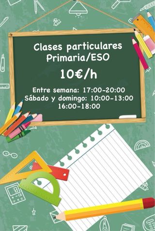 Clases particulares primaria/ESO