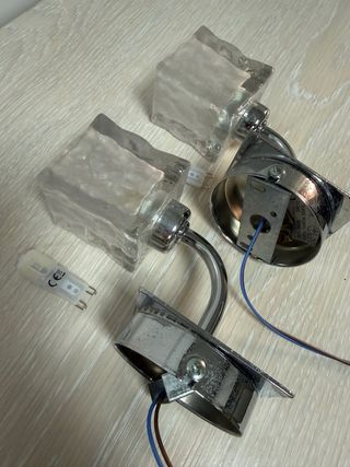 Apliques de pared cristal y metal