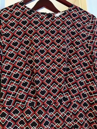 Vestido Mango Étnico Manga Larga