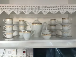 Juego de tazas de té/café de porcelana