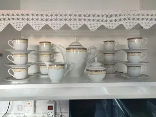 Juego de tazas de té/café de porcelana