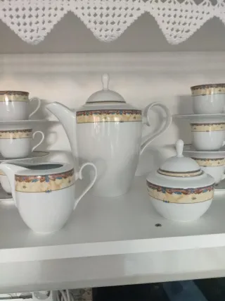 Juego de tazas de té/café de porcelana