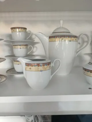 Juego de tazas de té/café de porcelana