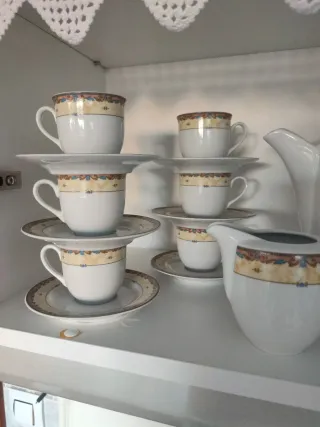 Juego de tazas de té/café de porcelana