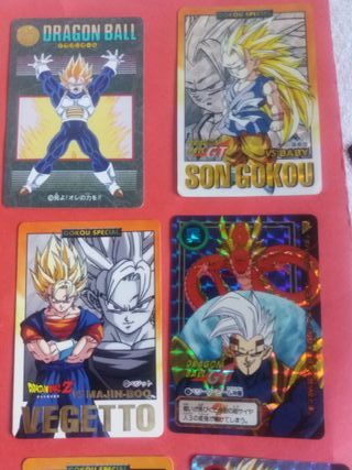 Lote Tarjetas Dragon Ball Carddass Bandai