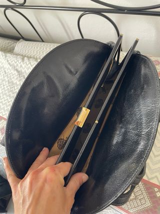 Borsa vintage nera in pelle