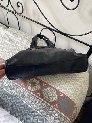 Borsa vintage nera in pelle