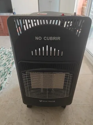 Estufa Gas Butano Plegable Wise Heat Negra