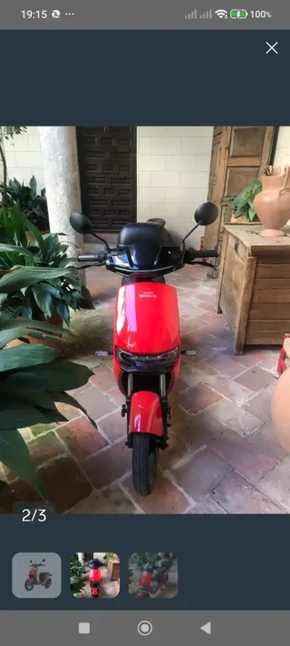 Super Soco Cu Mini Eléctrica Roja