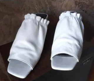 Sandalias blancas piel mujer