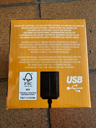 Luces LED Solares 240 LED USB Recargables SIN USAR