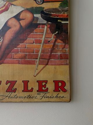 Cartel Madera Vintage Ditzler Automotive