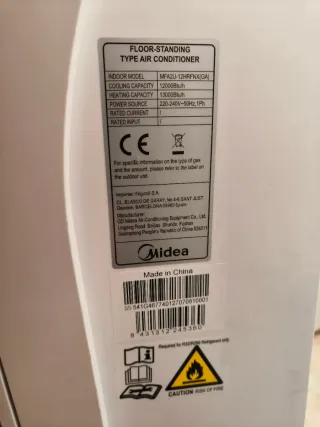 2 Aires Acondicionados Midea Suelo-Techo