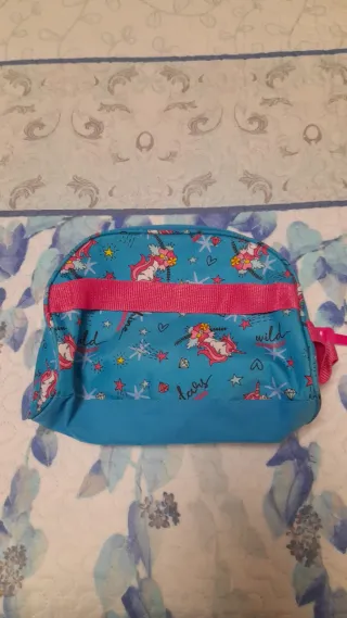 Neceser unicornios azul