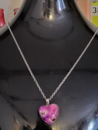 Colgante Corazón 3D con Cadena Larga