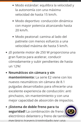 Patinete Eléctrico Segway Ninebot E2 Plus