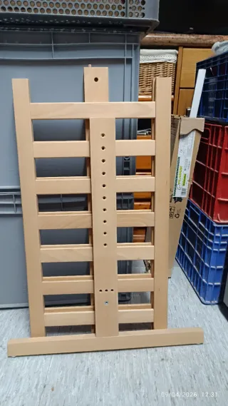 Minicuna convertible madera y blanco