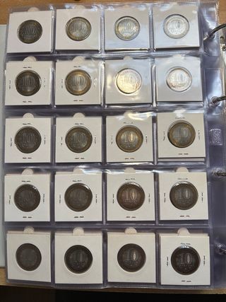 Colección 85 monedas 10 Rublos Rusia SC