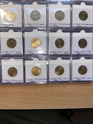 Colección 85 monedas 10 Rublos Rusia SC