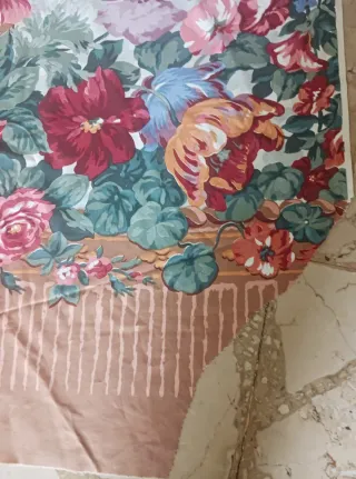 Tessuto tenda vintage floreale