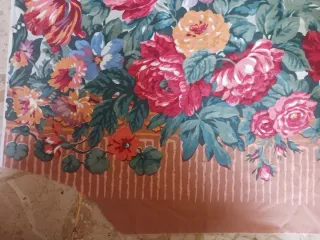 Tessuto tenda vintage floreale