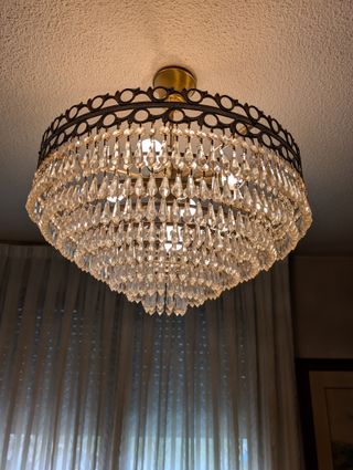 Lámpara de techo clásica cristal Strass