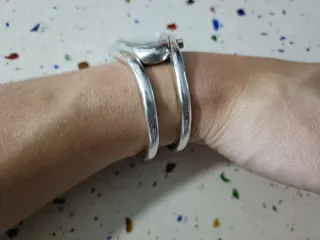 Reloj Uno de 50 Plata y Blanco Mujer