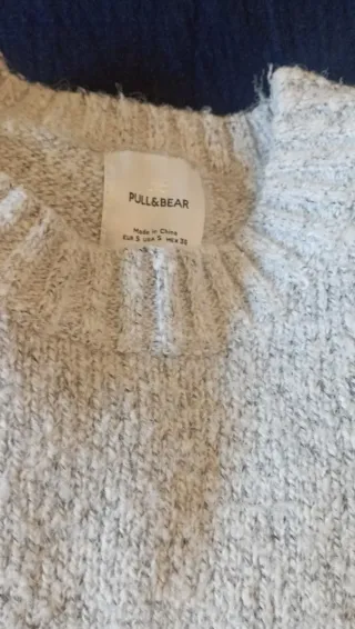 DOS JERSÉIS Pull&Bear Lana Gris y Multicolor