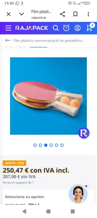 Film plástico termorretráctil RAJA®