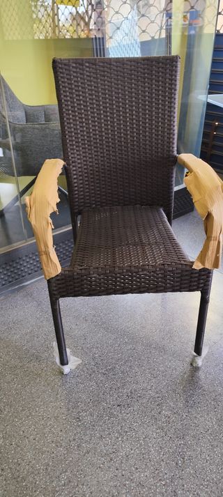 Mesa de Terraza +6 Sillas Ratán  Conjunto completo